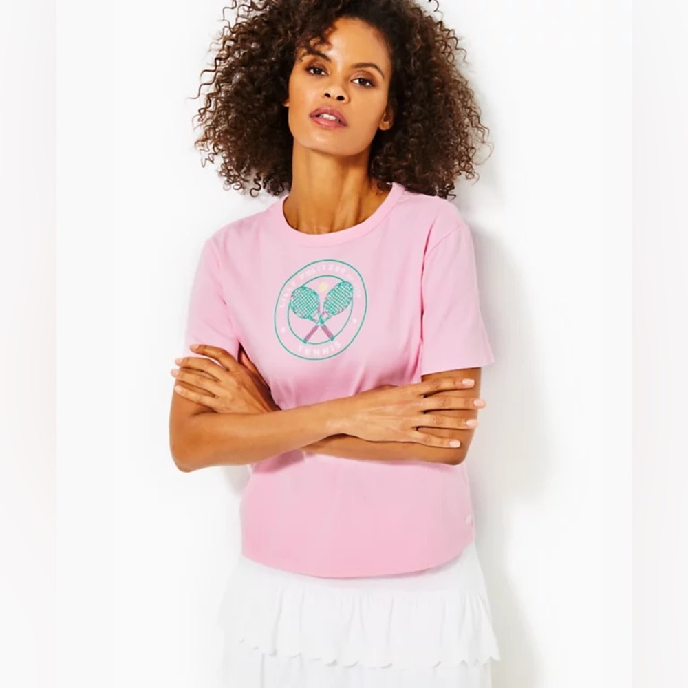 NWT Lilly Pulitzer Luxletic Rally Tennis T-Shirt, Size M